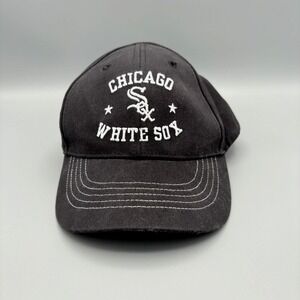 47 Brand Chicago White Sox Hat Infant/Youth Cap Black Stretch Backstrap